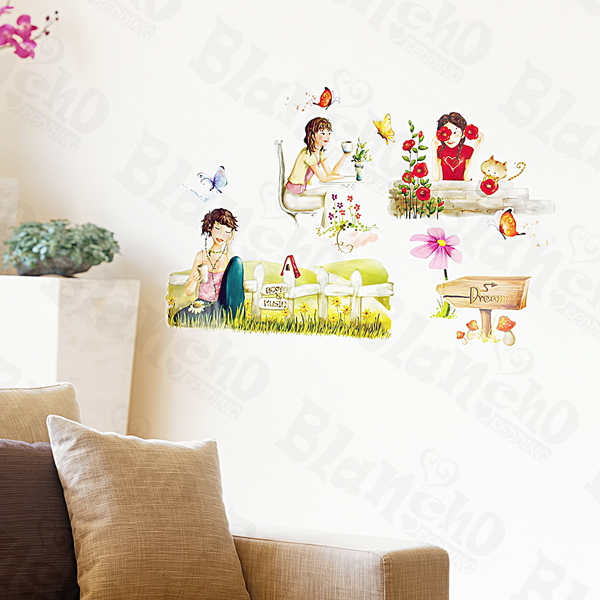 Leisure Time-2 - Wall Decals Stickers Appliques Home Decor