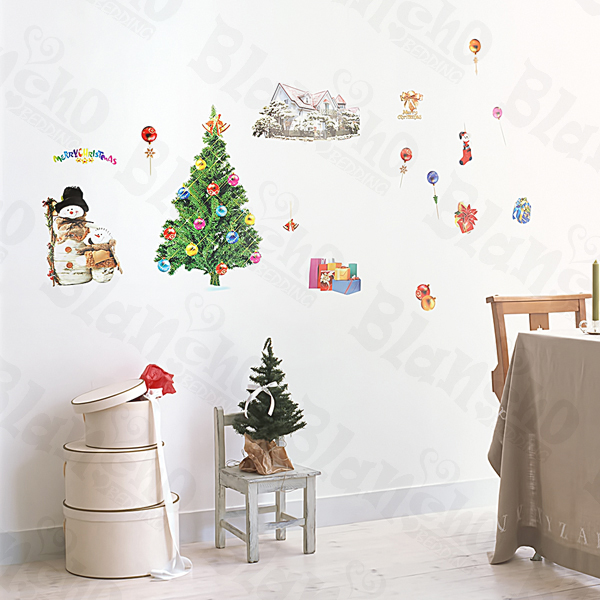 Christmas-1 - Wall Decals Stickers Appliques Home Decor