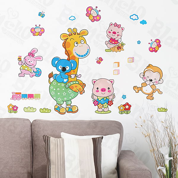Animal Friends-1 - Wall Decals Stickers Appliques Home Decor