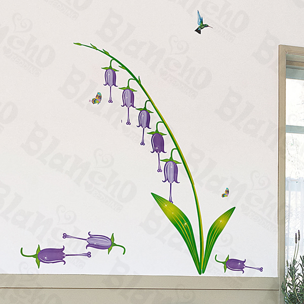 Purple Lily Valley - Wall Decals Stickers Appliques Home Decor