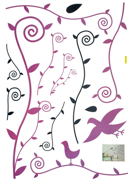 Willow & Swallow - Large Wall Decals Stickers Appliques Home Decor