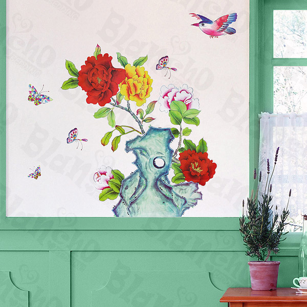 Flowers Pot - Large Wall Decals Stickers Appliques Home Decor