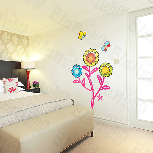 Dancing Sunflowers - Large Wall Decals Stickers Appliques Home Decor