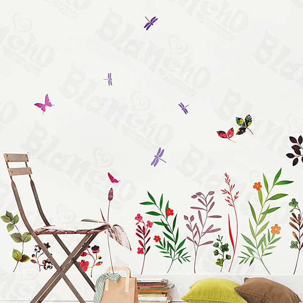 Palms & Flowers - Large Wall Decals Stickers Appliques Home Decor