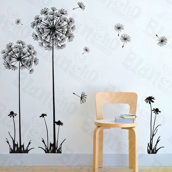 Flying Dandelion - Large Wall Decals Stickers Appliques Home Decor