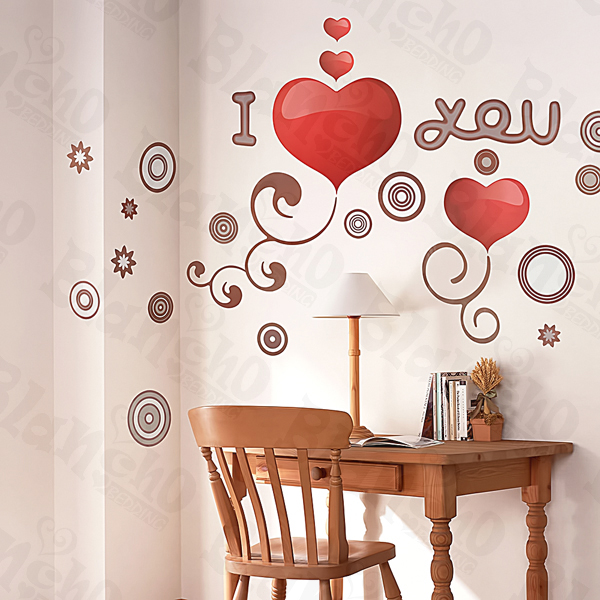 I-Love-U - Large Wall Decals Stickers Appliques Home Decor