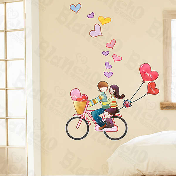 Love Biking - Large Wall Decals Stickers Appliques Home Decor