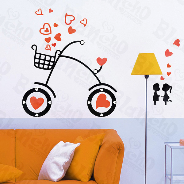 Sweet Bicycling - X-Large Wall Decals Stickers Appliques Home Decor