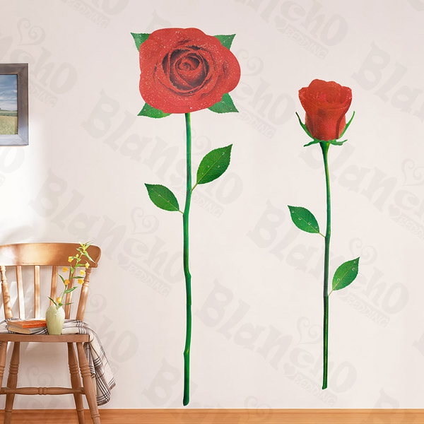 Glorious Rose 1 - X-Large Wall Decals Stickers Appliques Home Decor