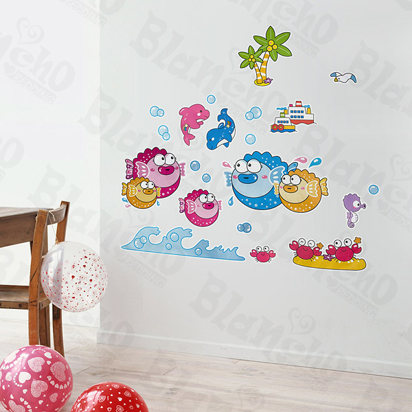 Tropical Fish 3 - X-Large Wall Decals Stickers Appliques Home Decor