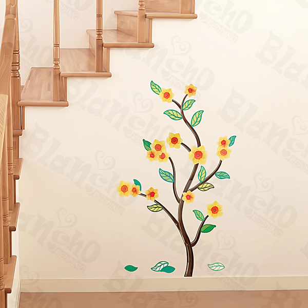 Flower & Leaf - Wall Decals Stickers Appliques Home Decor