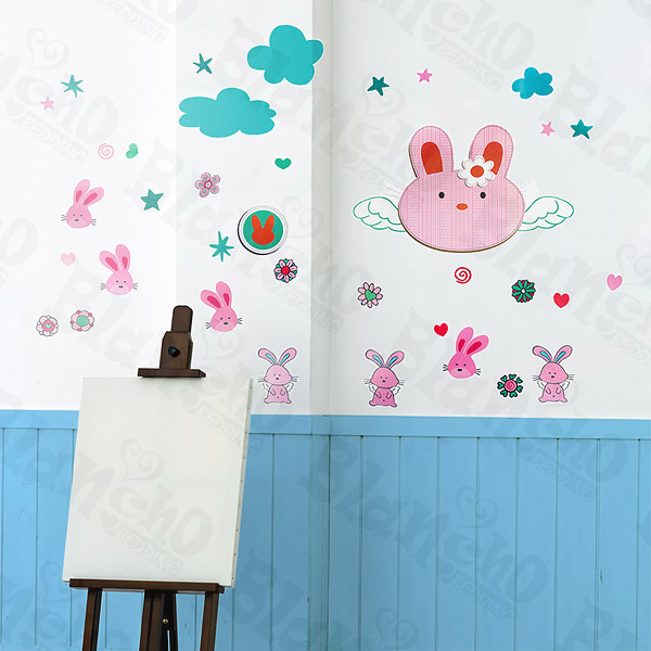 Lovely Rabbit - X-Large Wall Decals Stickers Appliques Home Decor