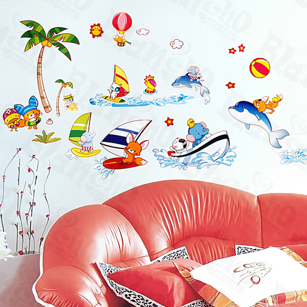 Happy Surfing - Wall Decals Stickers Appliques Home Decor