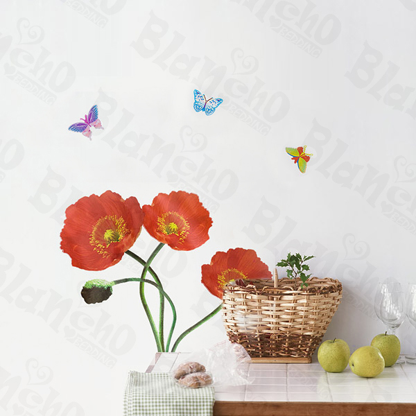 Delicate Flowers - Wall Decals Stickers Appliques Home Decor