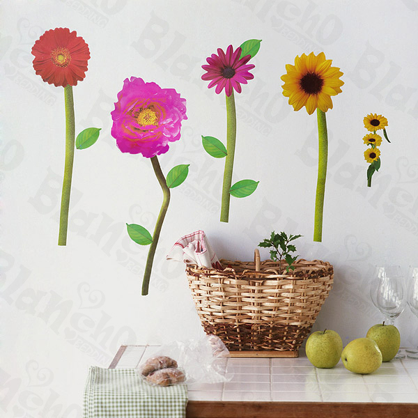 Loving Flowers - Wall Decals Stickers Appliques Home Decor
