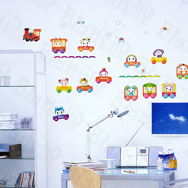 Happy Train - Wall Decals Stickers Appliques Home Decor