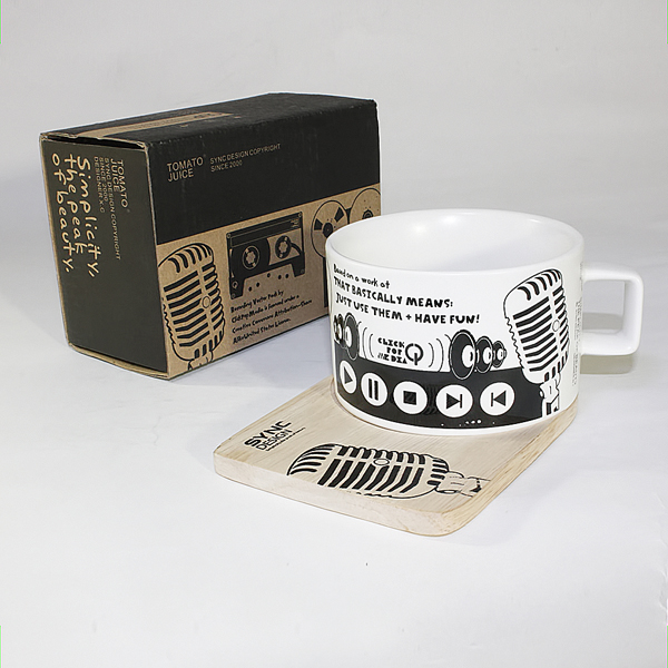 SYNC - [Recording Studio] Espresso Cup / Wood Coaster (2.5 inch height)