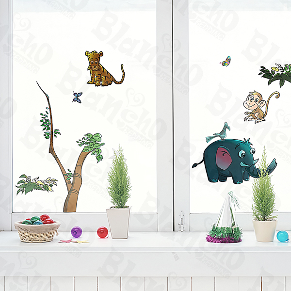 Animal Friends-5 - Wall Decals Stickers Appliques Home Decor