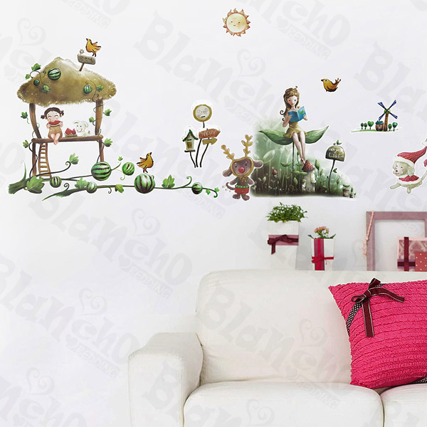 Village 3 - Wall Decals Stickers Appliques Home Decor