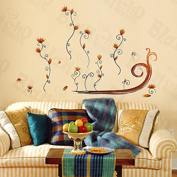 Flower Decor-4 - Wall Decals Stickers Appliques Home Decor